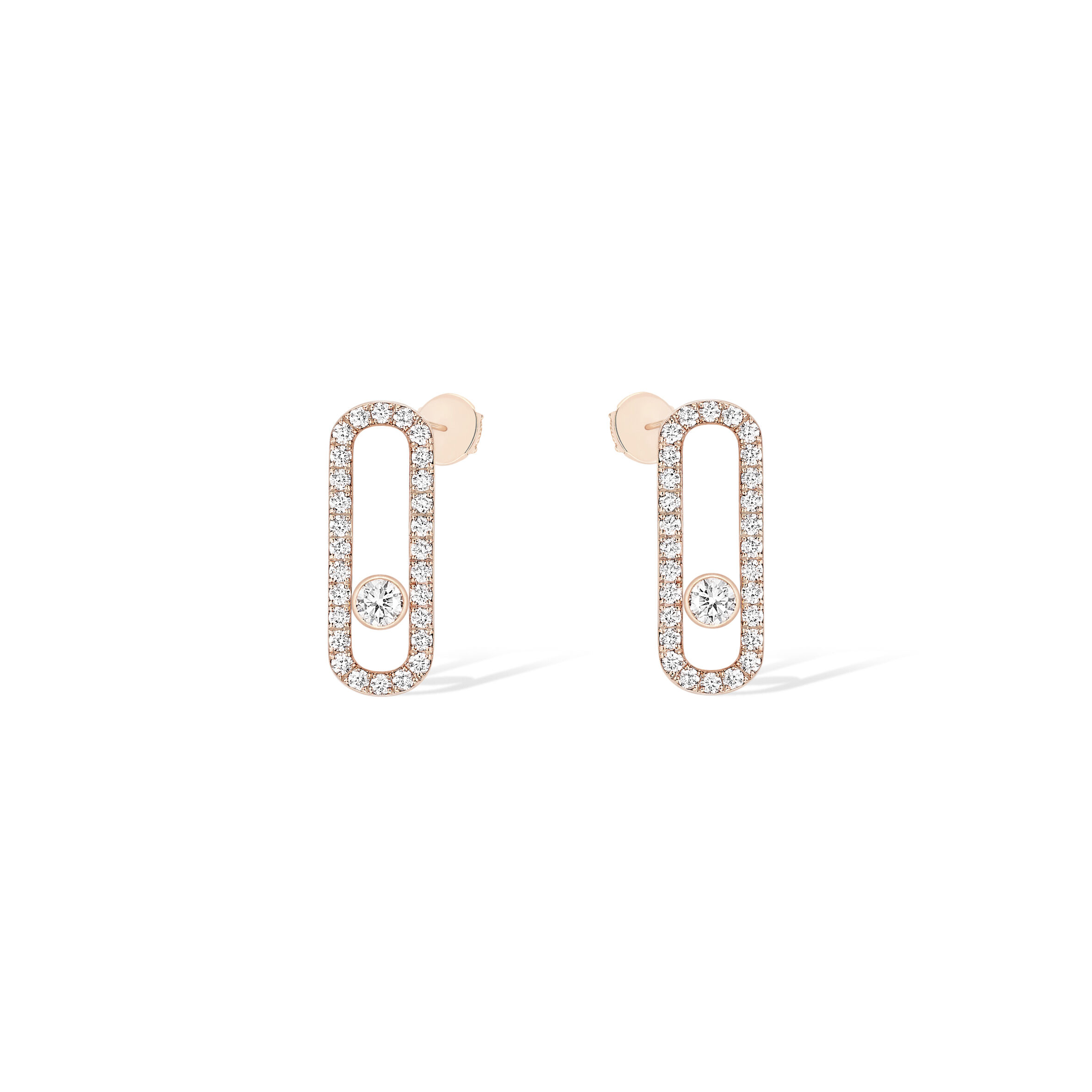 Rose gold cheap pave earrings